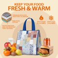 thumbnail image 5 of Pioneer Flower Floral Print Pattern Insulated Lunch Bag for Women & Adults,Large Portable Soft Cooler Lunch Bag,Thermal Food Storage Tote with Pearl Cotton,8.66L,8.75x5.75x9.5 Inch, 5 of 6