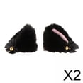 thumbnail image 1 of 2x Orejas Decorativas Para Casco De Esquí, Bonitas Decoraciones Suaves Para Casco Para Montar En Bicicleta, Patinaje, Diseño De Gato, Color Negro, 1 of 8