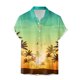 thumbnail image 3 of Camisas Para Hombre Slim Fit Hombres Casual Manga corta Primavera Verano Turndown Neck 3D Impreso Camisas Moda Top Blusa Camisas (Yellow, L), 3 of 4