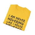 thumbnail image 4 of Funny Never Novelty Comedy Sarcasm Black Letter T-Shirts, 4 of 4