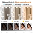 thumbnail image 6 of Caulitar White Vanity Table with Lighted Mirror, Dressing Desk With 4 Shelves and Stool, Makeup Table for Women, 6 of 8