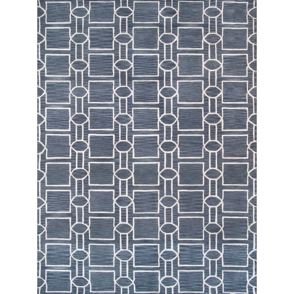 Pasargad Home Transitional 4' x 6' Hand-Tufted Varicose Silk and Wool Grey/Beige Rug - All Ages, Indoors