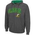 thumbnail image 2 of Men's Colosseum Charcoal Oregon Ducks Arch & Logo 3.0 Full-Zip Hoodie, 2 of 3