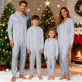 thumbnail image 2 of KANG Family Matching Hooded Zip Up clothes Sleepwear For Parents And Kids Festive Holiday Outfits Cozy Loungewear, 2 of 7