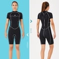 thumbnail image 4 of Trajes de baño para mujer de 1,5 mm Traje de baño ultrafino de manga corta Traje de baño profesional de secado rápido para hombre Cálido para bucear Surf Natación Mujer,Black L Inevent OD019361-04, 4 of 7