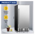 Simzlife Beverage Refrigerator Cooler 15 Inch, Under Counter 127 Can Beverage Fridge with Stainless Steel Door, Beverage Cooler Built-in and Undercounter Beer Fridge