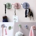 thumbnail image 3 of Seamless Adhesive Hook Strong Bearing Capacity Stick Hooks for Simple Operation Bathroom Kitchen Supplies Hooks Key Holder Storage Racks Gray, 3 of 5