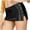 Black, variant on Women's Half Body Skirt Slit Side Metallic Mini Skirt Shiny Solid Color Holiday Micro Short Skirt Dance Clubwear Rave Costume