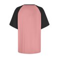 thumbnail image 5 of Timegard Hauts Grande Taille pour Femmes Col Rond Épaules Tombantes Bloc de Couleur Décontracté Confortable T-Shirts à Manches Courtes, 5 of 5