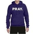 thumbnail image 2 of Wild Bobby Pray. Inspirational/Christian Unisex Graphic Hoodie Sweatshirt, Purple, X-Large, 2 of 5