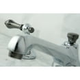 thumbnail image 6 of Kingston Brass NS4463AL Water Onyx widespread lavatory faucet with brass pop-up drain, chrome finish with black nickel trim, 6 of 6