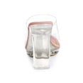 thumbnail image 2 of Unique Bargains Women's Clear Platform Block Heeled Slides Sandals, 2 of 7