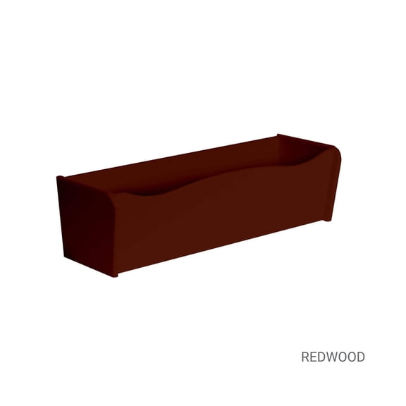 Flower Box 18" x 6" x 5" Redwood Polyethlene for Window Sills, Sheds, and Playhouses, 1 PK (FB18R-BX1)