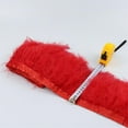 thumbnail image 3 of yuksok 2m Turkey Feather Fringe Trims Lace Ribbon Sewing Decoration red, 3 of 9