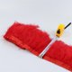 thumbnail image 3 of Cinta de satén con flecos de plumas de marabú de pavo de 2 metros rojo, 3 of 9