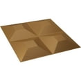 thumbnail image 5 of Ekena Millwork 19 5/8"W x 19 5/8"H Foster EnduraWall Decorative 3D Wall Panel, Bright Coat Gold (Covers 2.67 Sq. Ft.), 5 of 5