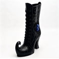 thumbnail image 2 of 2026 Halloween Party Supplies Gothic Witch Boot Vase Printed Halloween Centerpiece Decorative Flower For Fireplace Table Home Party Artificial Floral Display PETG Resin, 2 of 3