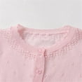 thumbnail image 5 of bbymog Girls Cardigan 7-8 Solid Color Crewneck Knitted Cardigan Sweater Long Sleeve Uniform Sweaters for Girls Kids Clothes Girls Pink D Pink, 5 of 7