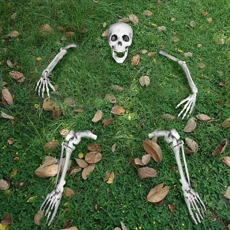 JOYIN Life Size Groundbreaker Skeleton Stakes Halloween Decorations  Full Body Skeleton Yard Stake Realistic Yard Lawn Garden Stakes for Halloween Yard Outdoor Decorations