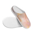 thumbnail image 3 of Daiia Abstract Marble Texture Print Women’s Fuzzy Slippers Memory Foam Lightweight House Shoes Cozy Loafer Flannel House Shoes-37/38, 3 of 7