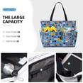 thumbnail image 4 of Rocae Cute Flat Fish for Large Women's Waterproof Beach Bag Tote with 7 Pockets Pool Bag for Travel Gym Vacation, 4 of 6
