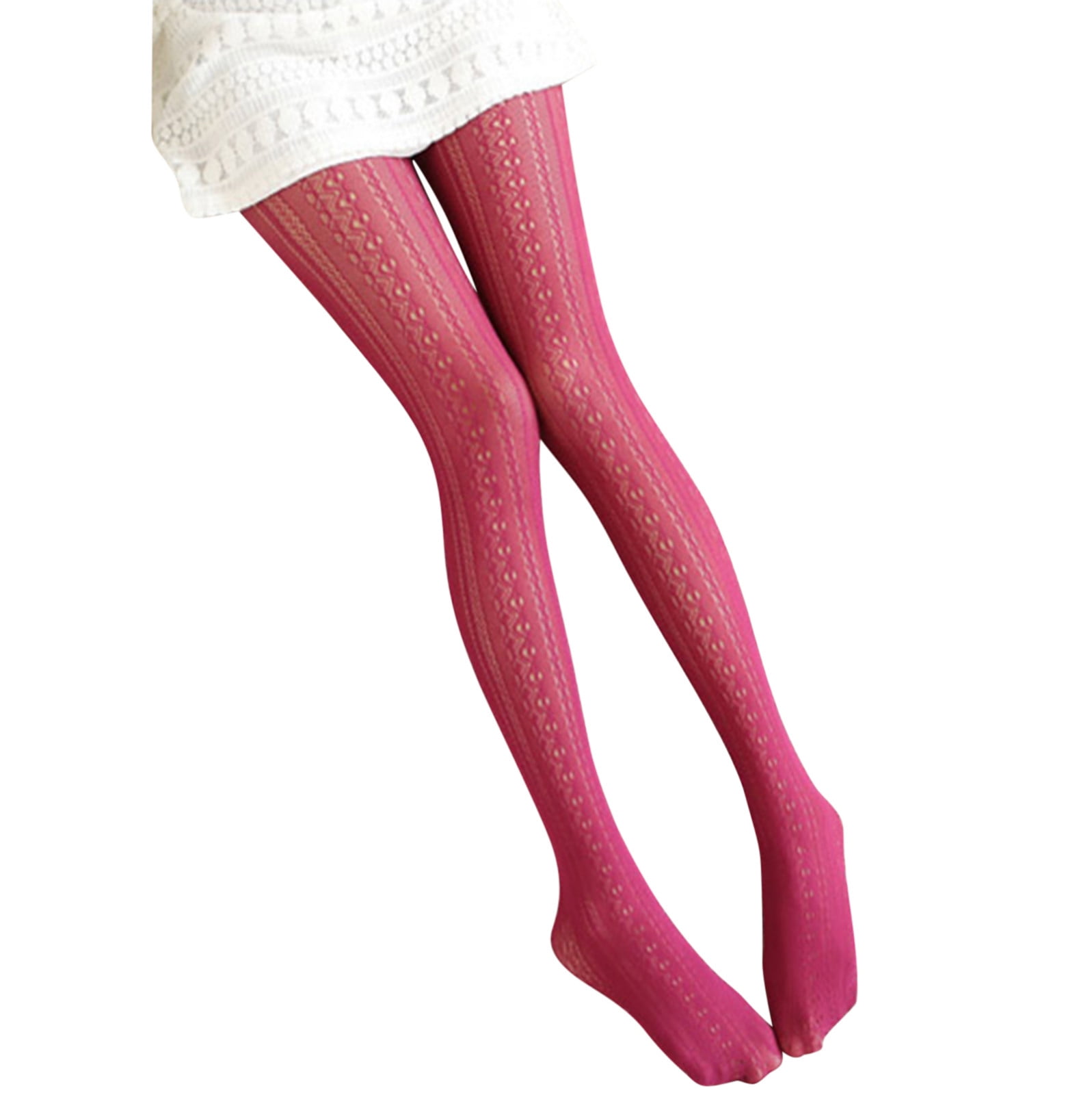 fvwitlyh Women's Sweater Tights Lace Carved Retro Slim Tights Socks