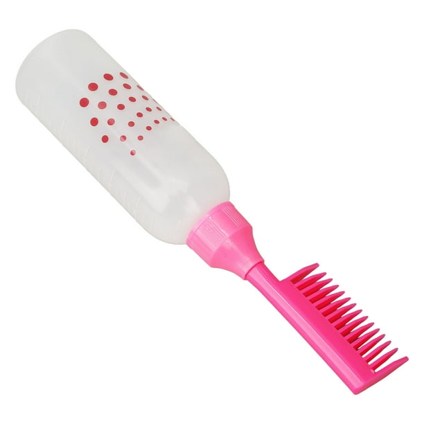 Aplicador De Peine Para Teñir, Escala Graduada 2 En 1 Rosa, 5 Botellas Dispensadoras De Peine Para Tinte Para El Cabello De 6 Oz Para El Hogar Para Hombres