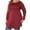 Red, variant on Honeeladyy Sales Women's Casual Sexy Fashion Summer Fall Long Sleeve Solid Color Irregular Cross Large Size T-Shirt Top