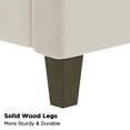thumbnail image 7 of Merluxy King Bed Frame Upholstered Bed Wingback Headboard Velvet Tufted Deep Button/No Box Spring Needed/Easy Assembly/Cream, 7 of 7