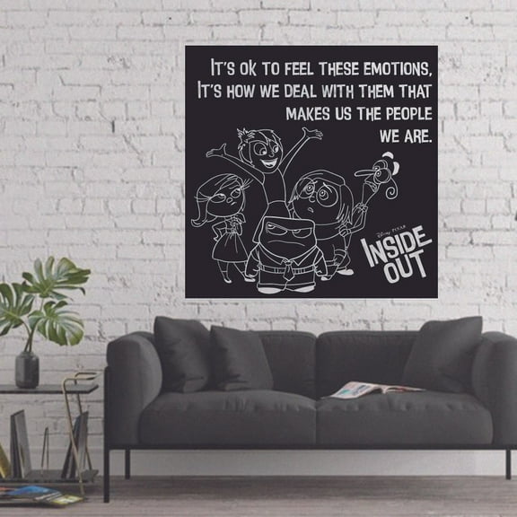 Disney Inside Out Quote Its Ok To Feel These Emotions Its How We Deal With Them That Makes Us The People We Are DecorVinyl Wall Decal Wall Art Bedroom Nursery Play Room Decoration Size (30x30 inch)