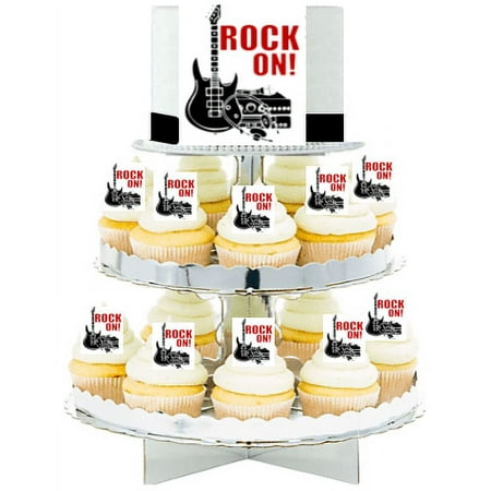 Rock on Edible Photo Toppers & Edible Cupcake Decoration Kit
