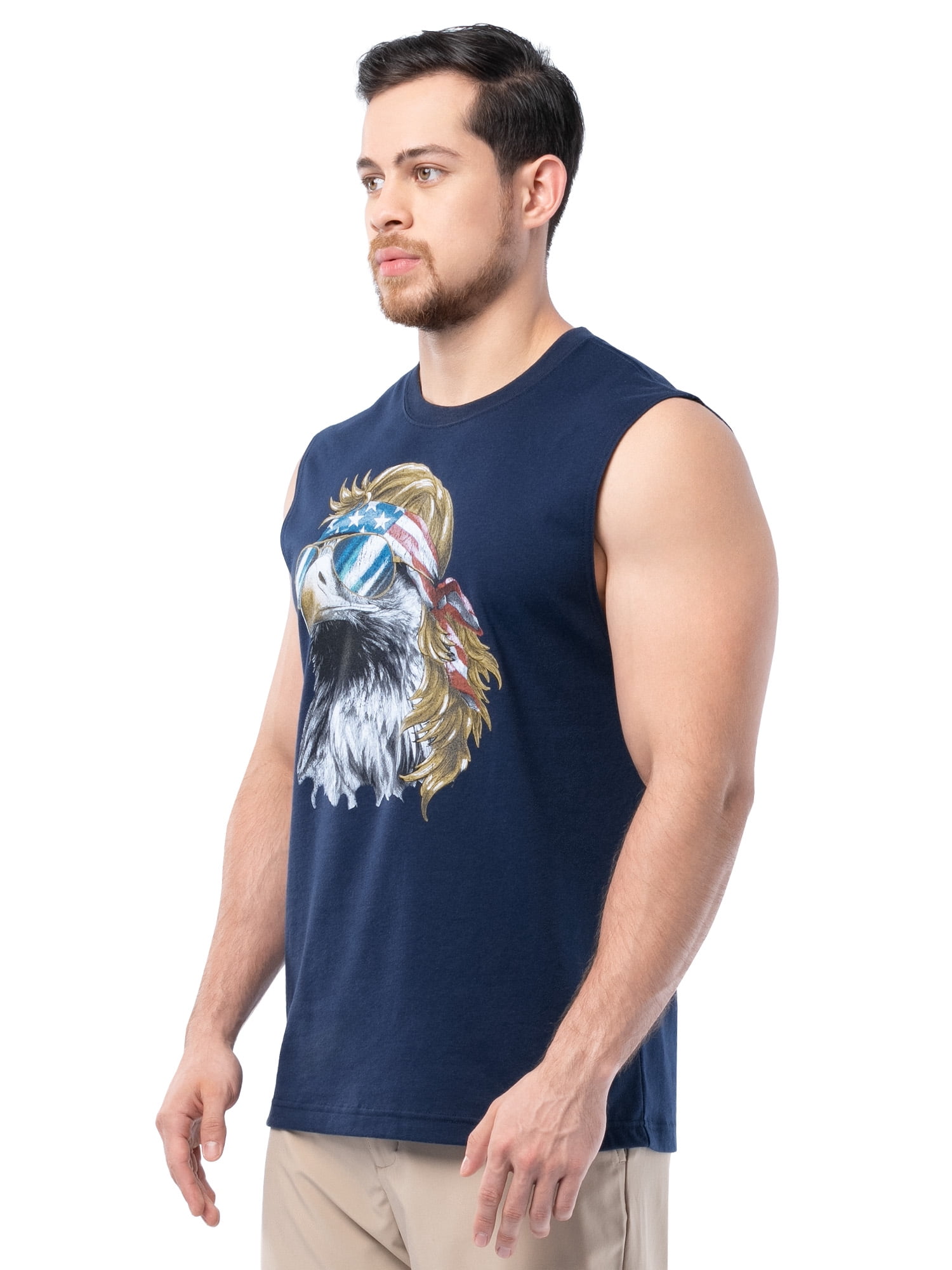Way to Celebrate Men's 4th of July Americana Graphic Muscle Shirt Tank Top, Sizes XS-5XL