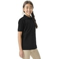 thumbnail image 5 of Classroom School Uniforms Adult Short Sleeve Pique Polo CR832X, 2XL, SS Black, 5 of 7