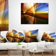 thumbnail image 4 of Designart Rays of Speed Reflection - Abstract Throw Pillow - 16x16, 4 of 5