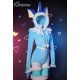thumbnail image 5 of Disfraz de Anime Vaporeon para mujer, mono sexy de franela con capucha y calcetines de cola, pijama de peluche Kawaii para chica conejita, mono bonito, 5 of 5