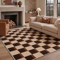 thumbnail image 4 of 2x3 Area Rug, Machine Washable Low Pile Rugs, Non Slip Backing for Entryway, Front Door, Bathroom and Kitchen, Color Blocks, Soft, 4 of 6