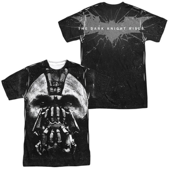 Dark Knight Rises Big Bane Head Unisex Adult Sublimated Costume T Shirt (Front/Back), X-Large Multicolor