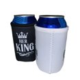thumbnail image 2 of King and Queen Can cooler (pack of 2), Wedding Can Cooler- Slim can sleeve - mr mrs - gift wedding…, 2 of 3