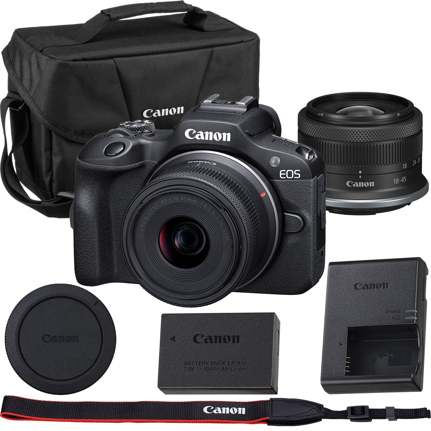 Canon Restored EOS R100 RF-S18-45mm F4.5-6.3 STM Lens Kit, RF