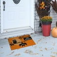 thumbnail image 5 of Wovilon Halloween Area Rug Doormat, Black Castle Front Door Mat Non Slip Rubber Backing, Happy Halloween Orange Indoor Outdoor Entrance Mats, Halloween Home Decor Outdoor Rug, 16 X 24 Inches, 5 of 8