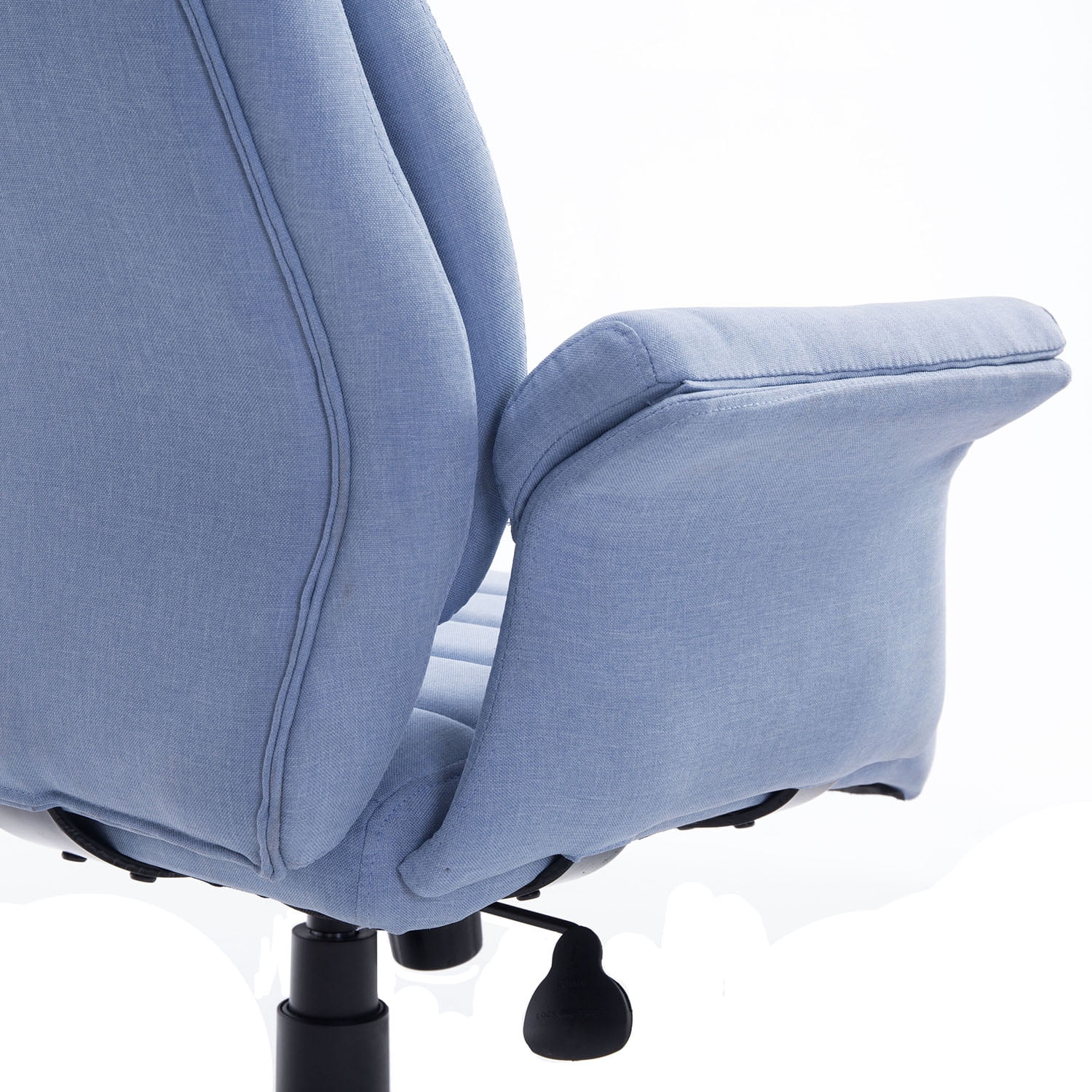 Homcom High Back Fabric Executive Office Chair Light Blue Homcom High Back Fabric Executive Office Chair Light Blue Com