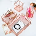 thumbnail image 5 of Iron Storage Baskets Home Garden Organization Pink Desk Office Accessories, 5 of 10