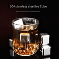 thumbnail image 4 of Cubitos de hielo de acero inoxidable 304 de grado alimenticio, para vino, hielo congelado, metal, granulado, para vino tinto, whisky, 4 of 4