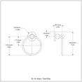 thumbnail image 3 of Bolero Collection Towel Ring in Satin Brass, 3 of 3