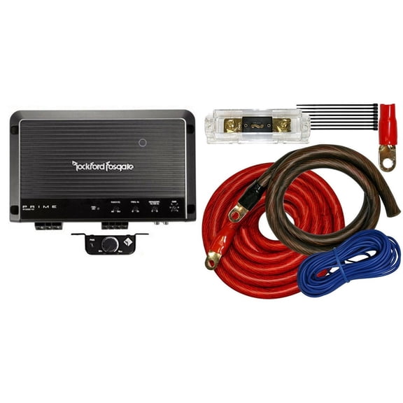 Rockford Fosgate R1200-1D Prime 1200 Watts Class D 1-Channel Amp KIT0 0 Gauge Amp Kit