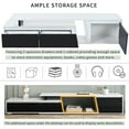thumbnail image 6 of Modern Rectangle Extendable TV Stand, Wood Entertainment Center Media Console Table TV Cabinet with 2 Drawers and 1 Cabinet, 6 of 8