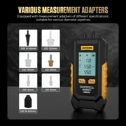 AUTOOL PT503 Mini Differential Pressure Gauge, High-Precision Digital Manometer- 6 Switchable Units Multiple Adapters for Intake Brake Exhaust Crankshaft Pressure Testing