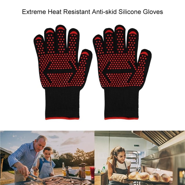 Guantes De Silicona Antideslizantes Resistentes Al Calor Para Barbacoa Extrema, Guantes De Cocina Para Horno, Manoplas Calientes Para Cocinar Serendint EL008109-00