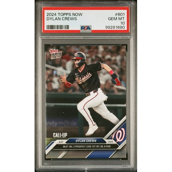 Graded 2024 Topps Now Dylan Crews #601 Rookie RC Baseball Card PSA 10 Gem Mint