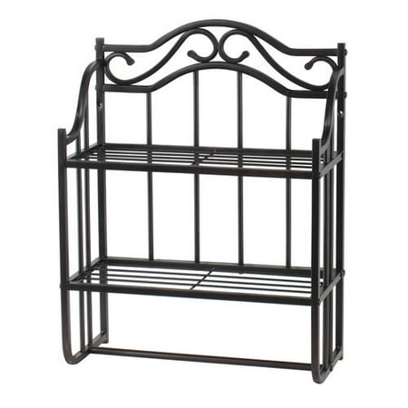 Chapter 2 Tier Decorative Metal Bathroom Wall Shelf Bronze Chapter 2 Tier Decorative Metal Bathroom Wall Shelf Bronze